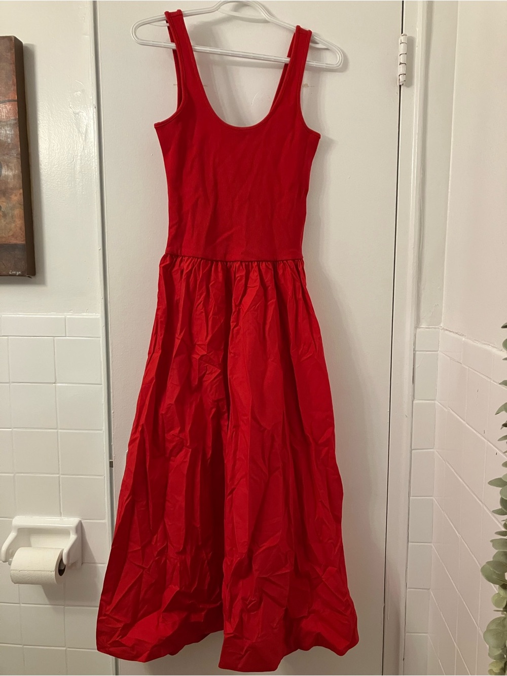 GAP Red Sleeveless Maxi Dress